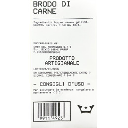 etichetta bottiglia brodo