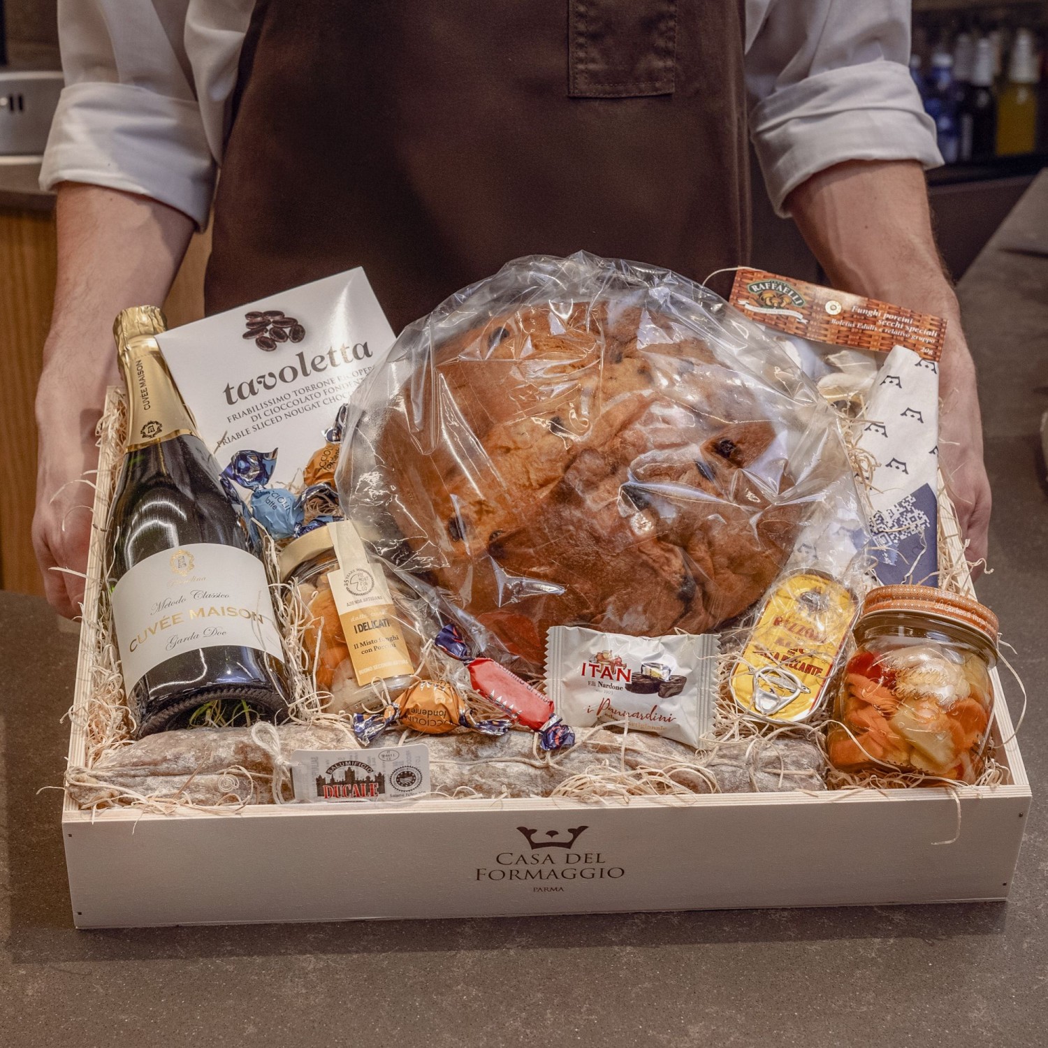 cassetta legno pacco di natale parma