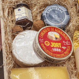 cassetta legno natale pacco formaggi camembert cabrissac capra comtè 36 mesi