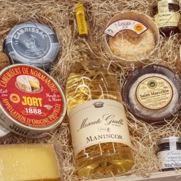cassetta legno natale pacco formaggi camembert cabrissac capra langres saint marcellin moscato giallo manincor