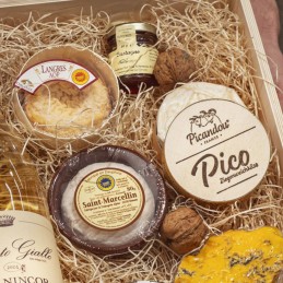 cassetta legno natale pacco formaggi langres pico saint marcellin