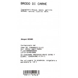etichetta bottiglia brodo di carne cdf