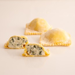 tortelli erbetta tagliati a metà