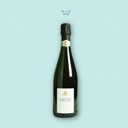 Vista frontale bottiglia di Champagne Tarlant Rosè Zero Brut Nature