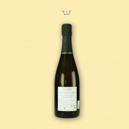 Bottiglia di vino Blanc de Noirs Brut Fleury vista retro dell'etichetta
